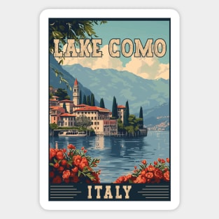 Lake Como In Italy Majestic View Travel Art Magnet